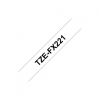 Brother | TZe-FX221 Flexible ID Laminated Tape | Black on White | TZe | 8 m | 0.9 cm