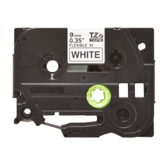 Brother | TZe-FX221 Flexible ID Laminated Tape | Black on White | TZe | 8 m | 0.9 cm