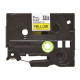 Brother | TZe-FX611 Flexible ID Laminated Tape | Black on Yellow | TZe | 8 m | 6 cm