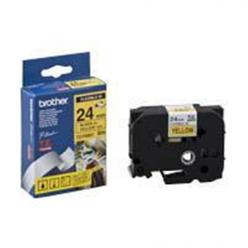 Brother | TZe-FX651 Flexible ID Laminated Tape | Black on Yellow | TZe | 8 m | 2.4 cm