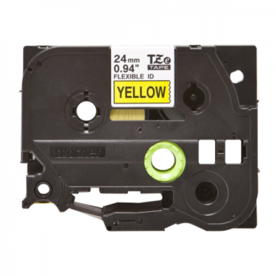 Brother | TZe-FX651 Flexible ID Laminated Tape | Black on Yellow | TZe | 8 m | 2.4 cm