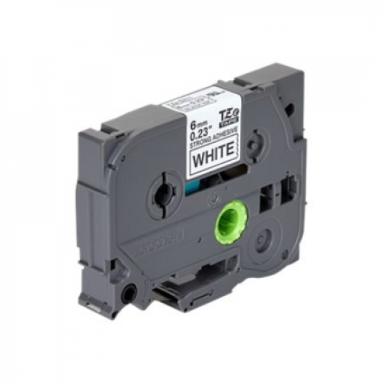 Brother | TZe-S211 Strong Adhesive Laminated Tape | Black on White | TZe | 8 m | 6 cm