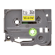 Brother | TZe-S621 Strong Adhesive Laminated Tape | Black on Yellow | TZe | 8 m | 9 cm
