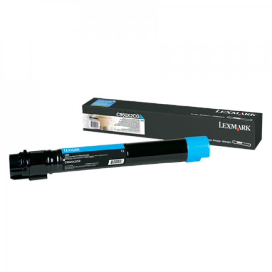 Lexmark C950X2CG | C950 Cyan Extra High Yield Toner Cartridge | Cartridge | Cyan