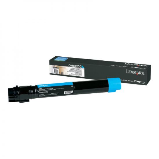 Lexmark C950X2CG | C950 Cyan Extra High Yield Toner Cartridge | Cartridge | Cyan