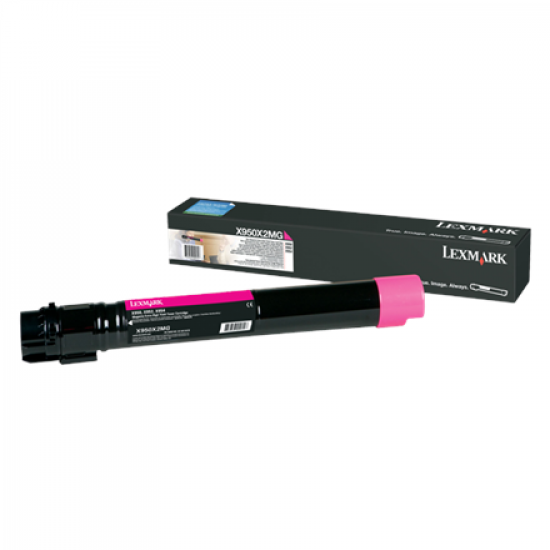 Lexmark X950X2MG | X95x Magenta Extra High Yield Toner Cartridge (22K) | Cartridge | Magenta
