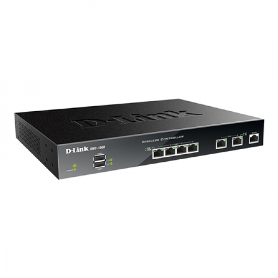 D-Link | WLAN Controller | DWC-1000 | No Wi-Fi | 10/100/1000 Mbit/s | Ethernet LAN (RJ-45) ports 4 | MU-MiMO No | no PoE | 2xUSB 2.0