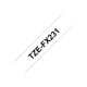 Brother | TZe-FX231 Flexible ID Laminated Tape | Black on White | TZe | 8 m | 1.2 cm