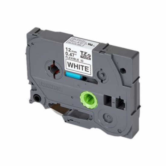 Brother | TZe-FX231 Flexible ID Laminated Tape | Black on White | TZe | 8 m | 1.2 cm