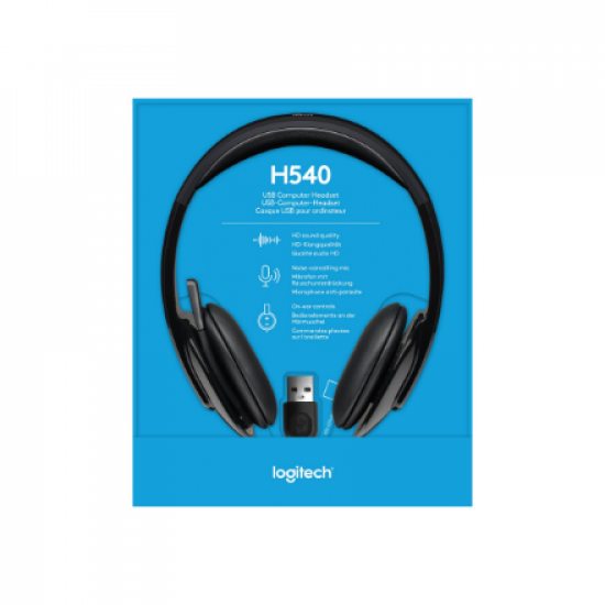 Logitech | Headset | H540 | Built-in microphone | USB Type-A | Black