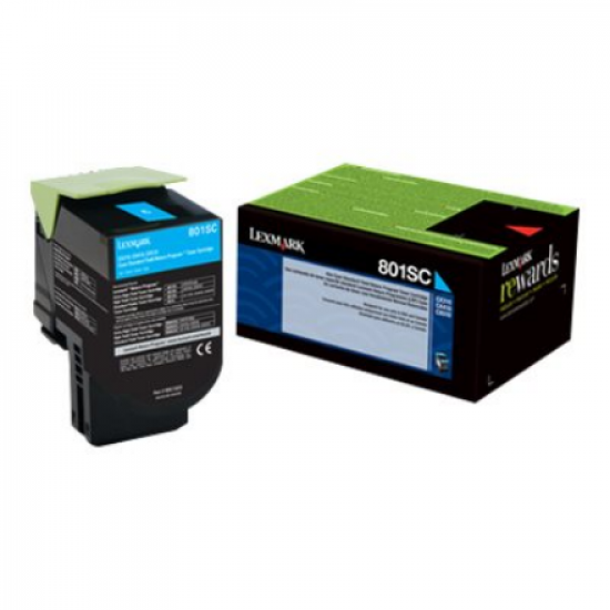 Lexmark 80C2SC0 | 802SCE Cyan Standard Yield Corporate Cartridge (2k) | Cartridge | Cyan