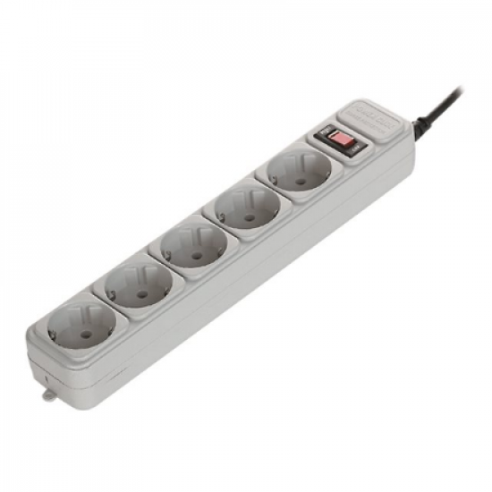 Gembird SPG3-B-6C surge protector, 5 sockets, 6ft