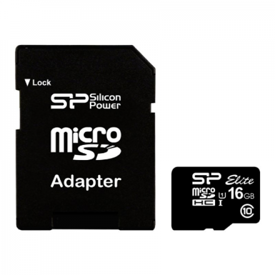 Silicon Power | Elite UHS-I | 16 GB | MicroSDHC | Flash memory class 10 | SD adapter