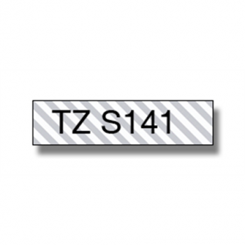 Brother | TZe-S141 Strong Adhesive Laminated Tape | Black on Clear | TZe | 8 m | 1.8 cm