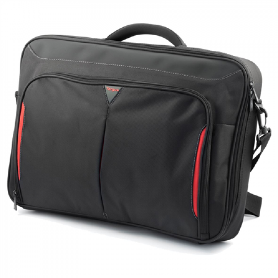 Targus | CN418EU | Clamshell Laptop Bag | Briefcase | Black/Red | 17-18 