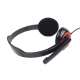 Gembird | MHS-002 Stereo headset | Built-in microphone | 3.5 mm | Black/Red