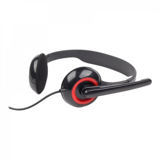 Gembird | MHS-002 Stereo headset | Built-in microphone | 3.5 mm | Black/Red