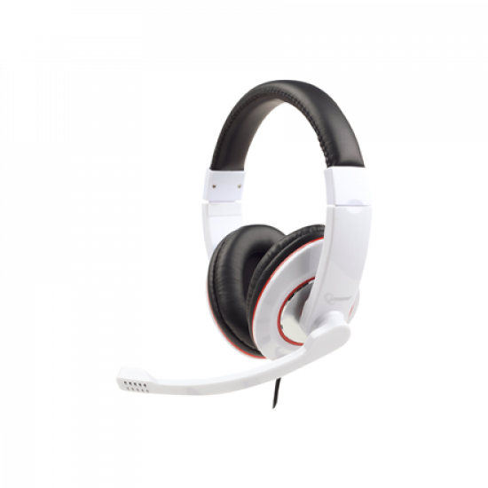 Gembird | MHS-001-GW | Stereo headset | Built-in microphone | 3.5 mm | Glossy white