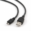 Cablexpert | USB 2.0 | Black | * Male A plug to male Micro-B plug USB 2.0 cable* Gold-plated contacts for reliable high-speed data transfer* Moulded connectors | USB-A to micro-USB