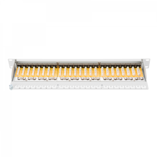 Digitus | Patch Panel | DN-91624S | White | Category: CAT 6; Ports: 24 x RJ45; Retention strength: 7.7 kg; Insertion force: 30N max | 48.2 x 4.4 x 10.9 cm