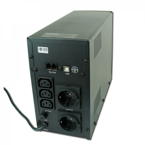 EnerGenie | UPS with USB and LCD display, Black | 1200 VA