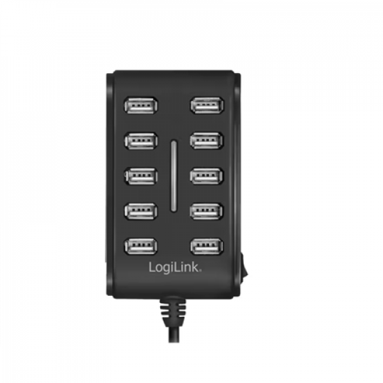 Logilink | USB Hub 10-Port USB2.0 with power adapter 3.5A | UA0125