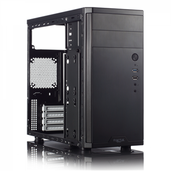 Fractal Design | CORE 1100 | Black | Micro ATX | ATX PSUs, up to 185mm if a typical-length optical drive is mounted