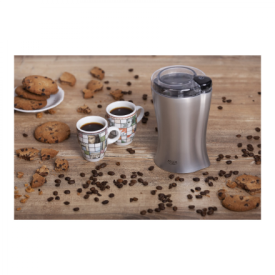 Adler | AD 443 | 150 W | Coffee beans capacity 70 g | Number of cups 8 pc(s) | Stainless steel