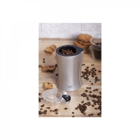 Adler | AD 443 | 150 W | Coffee beans capacity 70 g | Number of cups 8 pc(s) | Stainless steel