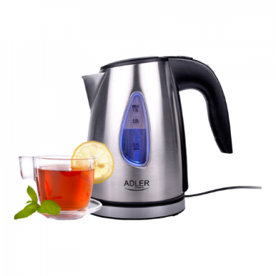 Adler | Kettle | AD 1203 | Standard | 1630 W | 1 L | Stainless steel | 360° rotational base | Stainless steel