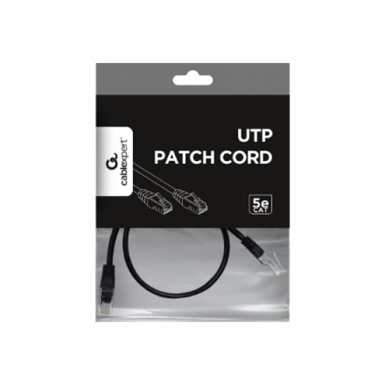 Cablexpert | Patch cord | PP12-0.5M/BK | Black RJ45 Male | RJ45 Male