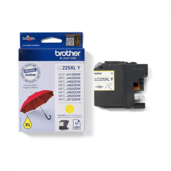 Brother LC225XLY | Ink Cartridge | Yellow