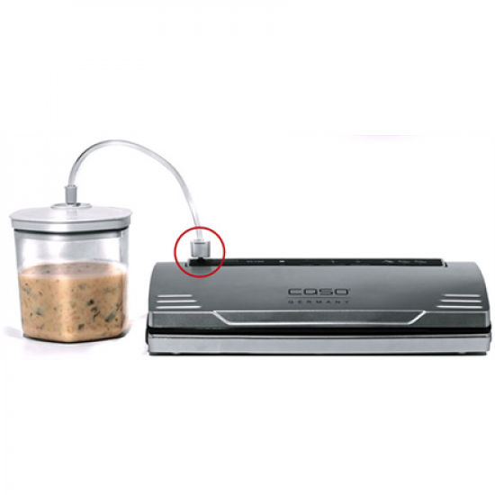 Caso | Vacuum Canister Set | 01260 | 3 canisters | White/Transparent