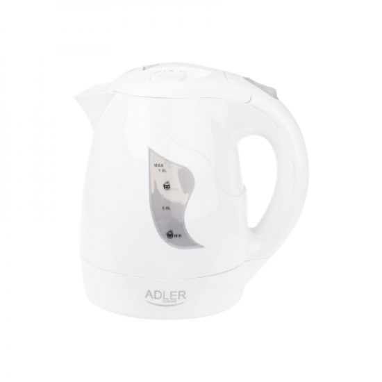 Adler | Kettle | AD 08 | Standard | 850 W | 1 L | Plastic | 360° rotational base | White