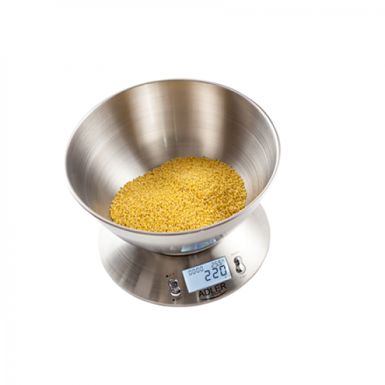 Adler | Kitchen scales | AD 3134 | Maximum weight (capacity) 5 kg | Graduation 1 g | Stainless steel