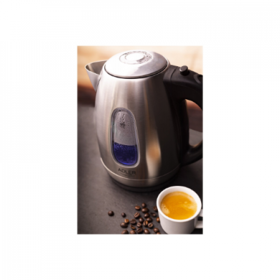 Adler | Kettle | AD 1223 | Standard | 2200 W | 1.7 L | Stainless steel | 360° rotational base | Stainless steel