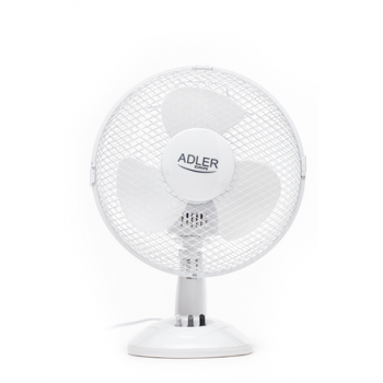Adler | AD 7302 | Desk Fan | White | Diameter 23 cm | Number of speeds 2 | Oscillation | 60 W | No