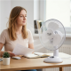 Adler | AD 7302 | Desk Fan | White | Diameter 23 cm | Number of speeds 2 | Oscillation | 60 W | No