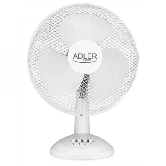 Adler | AD 7304 | Desk Fan | White | Diameter 40 cm | Number of speeds 3 | Oscillation | 45 W | No