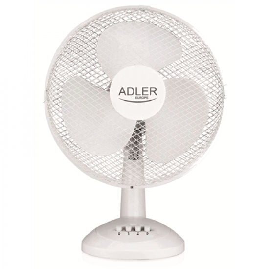 Adler | AD 7304 | Desk Fan | White | Diameter 40 cm | Number of speeds 3 | Oscillation | 45 W | No