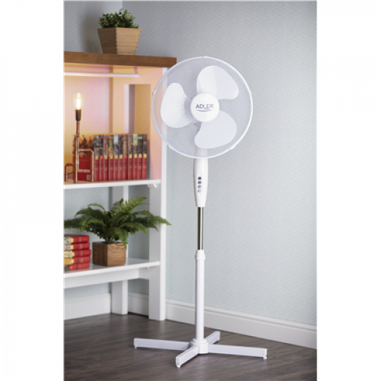 Adler | AD 7305 | Stand Fan | White | Diameter 40 cm | Number of speeds 3 | Oscillation | 45 W