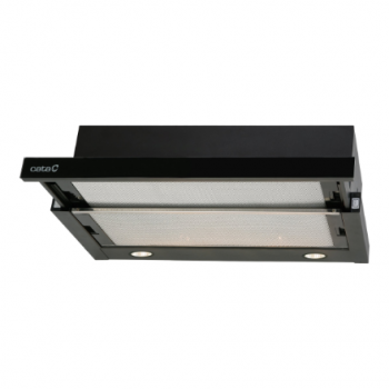 CATA | Hood | TF 2003 600 GBK | Telescopic | Energy efficiency class C | Width 60 cm | 390 m³/h | Mechanical control | LED | Black Glass