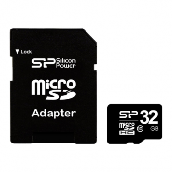 Silicon Power | 32 GB | MicroSDHC | Flash memory class 10 | SD adapter