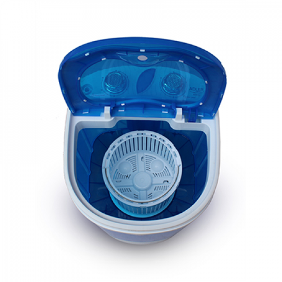 Adler | Washing machine | AD 8051 | Top loading | Washing capacity 3 kg | Unspecified RPM | Depth 37 cm | Width 38 cm | White/Blue