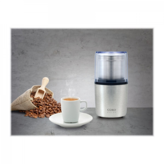 Caso | Electric coffee grinder | 1830 | 200 W W | Lid safety switch | Number of cups 8 pc(s) | Stainless steel