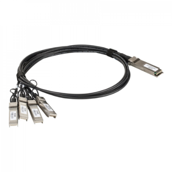 D-Link | DEM-CB100QXS-4XS | QSFP+ | Copper | Direct Attach Cable | 10/100/1000/40000 Mbit/s | Maximum transfer distance 1 m