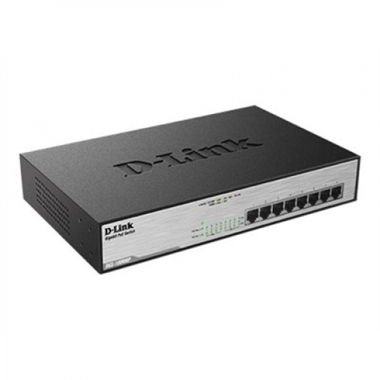 D-Link | Switch | DGS-1008MP | Unmanaged | Rack mountable | Gigabit Ethernet (copper) ports quantity 8 | Power over Ethernet (PoE) ports quantity 8 | Power supply type Single | 24 month(s)