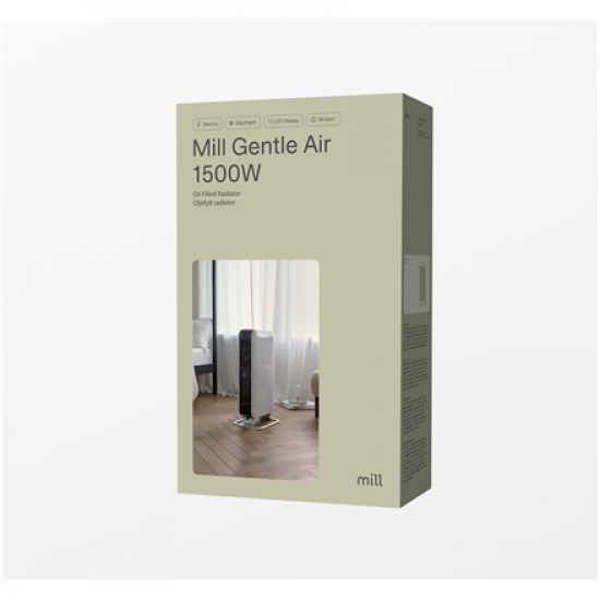 Mill | Heater | AB-H1500DN | Oil Filled Radiator | 1500 W | Number of power levels 3 | Suitable for rooms up to 16-24 m² | White