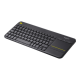 Logitech | K400 Plus | Keyboard with Trackpad | Wireless | US | Black | USB port