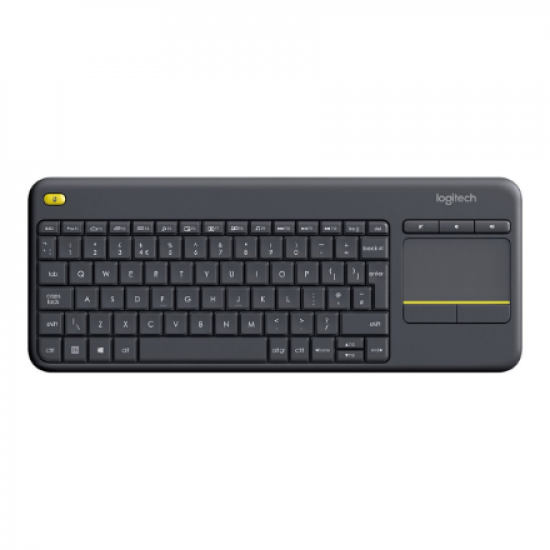 Logitech | K400 Plus | Keyboard with Trackpad | Wireless | US | Black | USB port